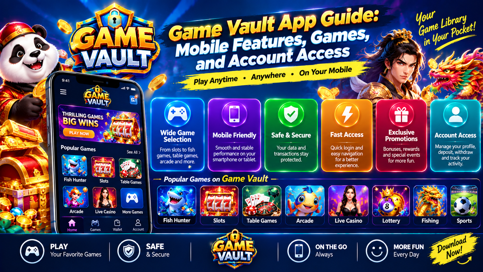 Game Vault App Guide: Mobile Features, Games, and Account Access